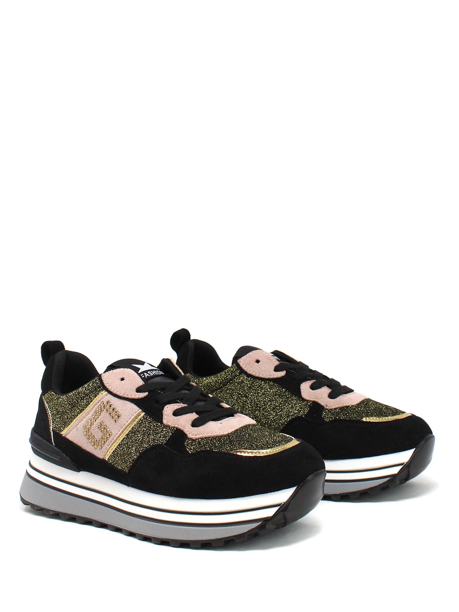 Sneakers Verde Gold&gold