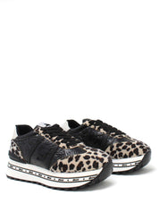 Sneakers Nero Leopard Gold&gold