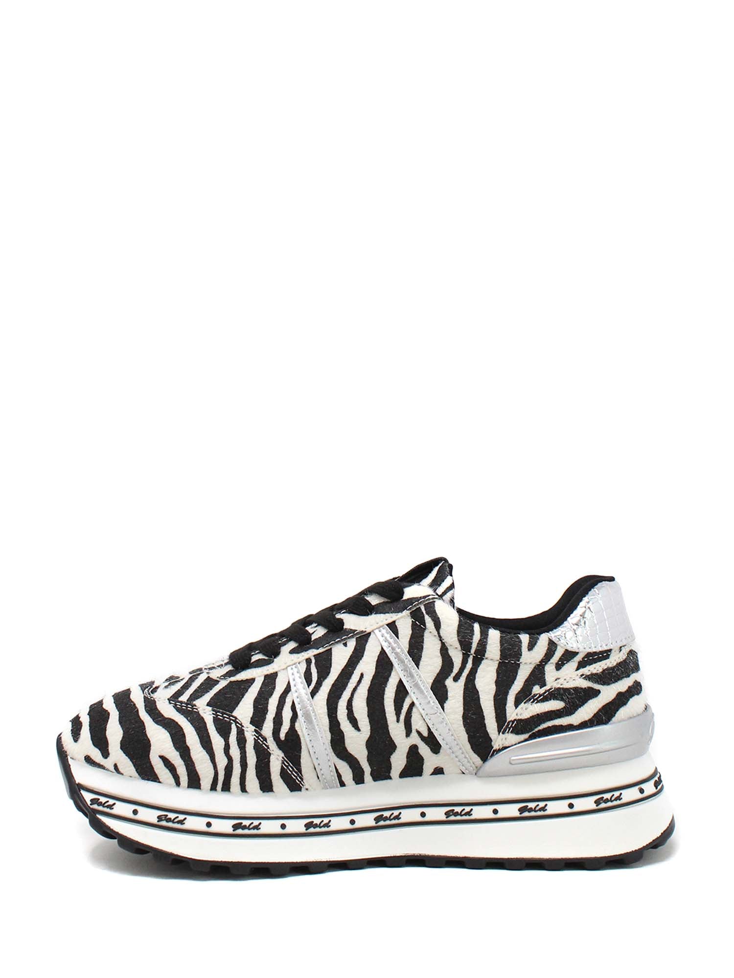 Sneakers Nero Zebrato Gold&gold