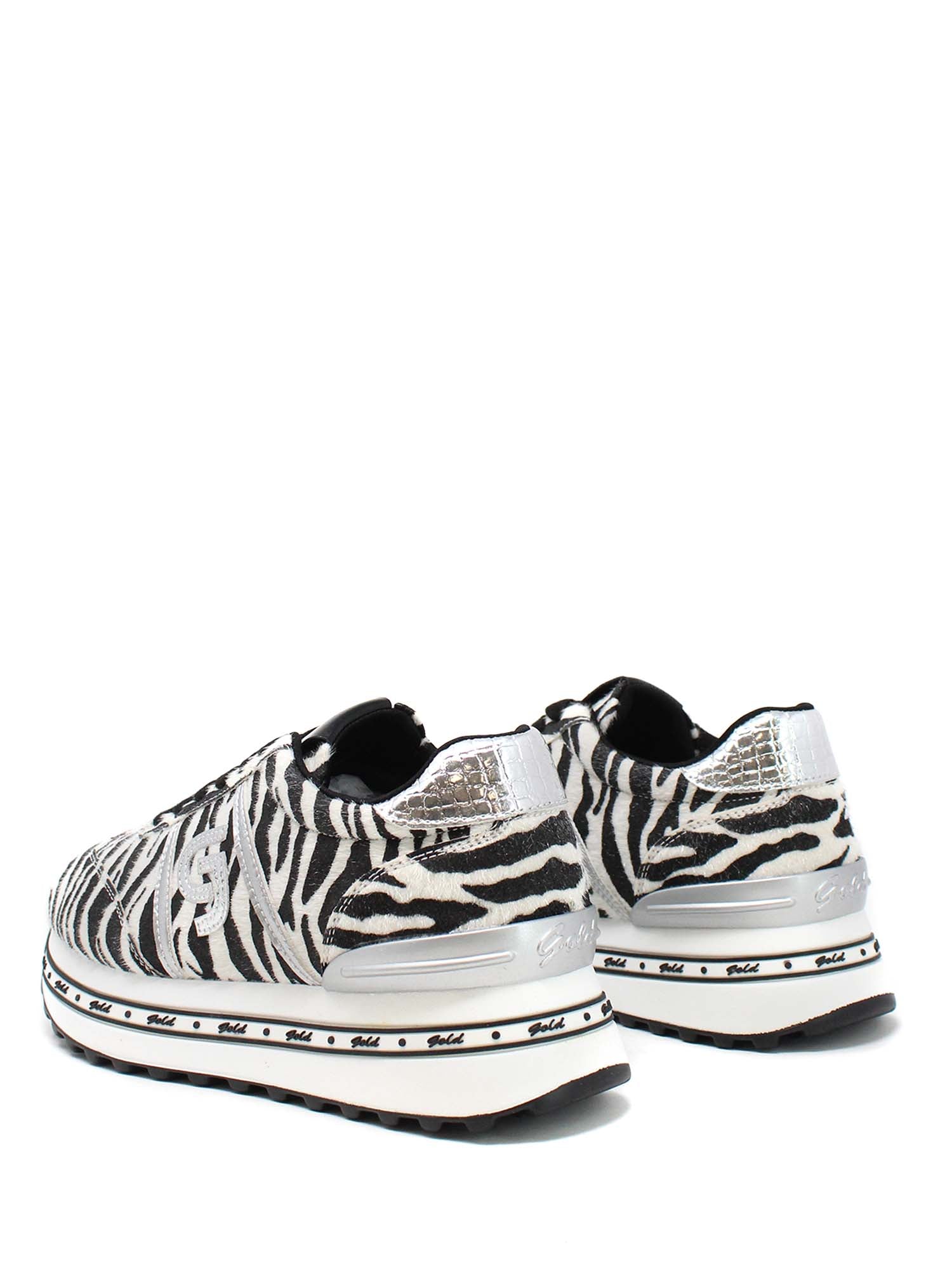 Sneakers Nero Zebrato Gold&gold