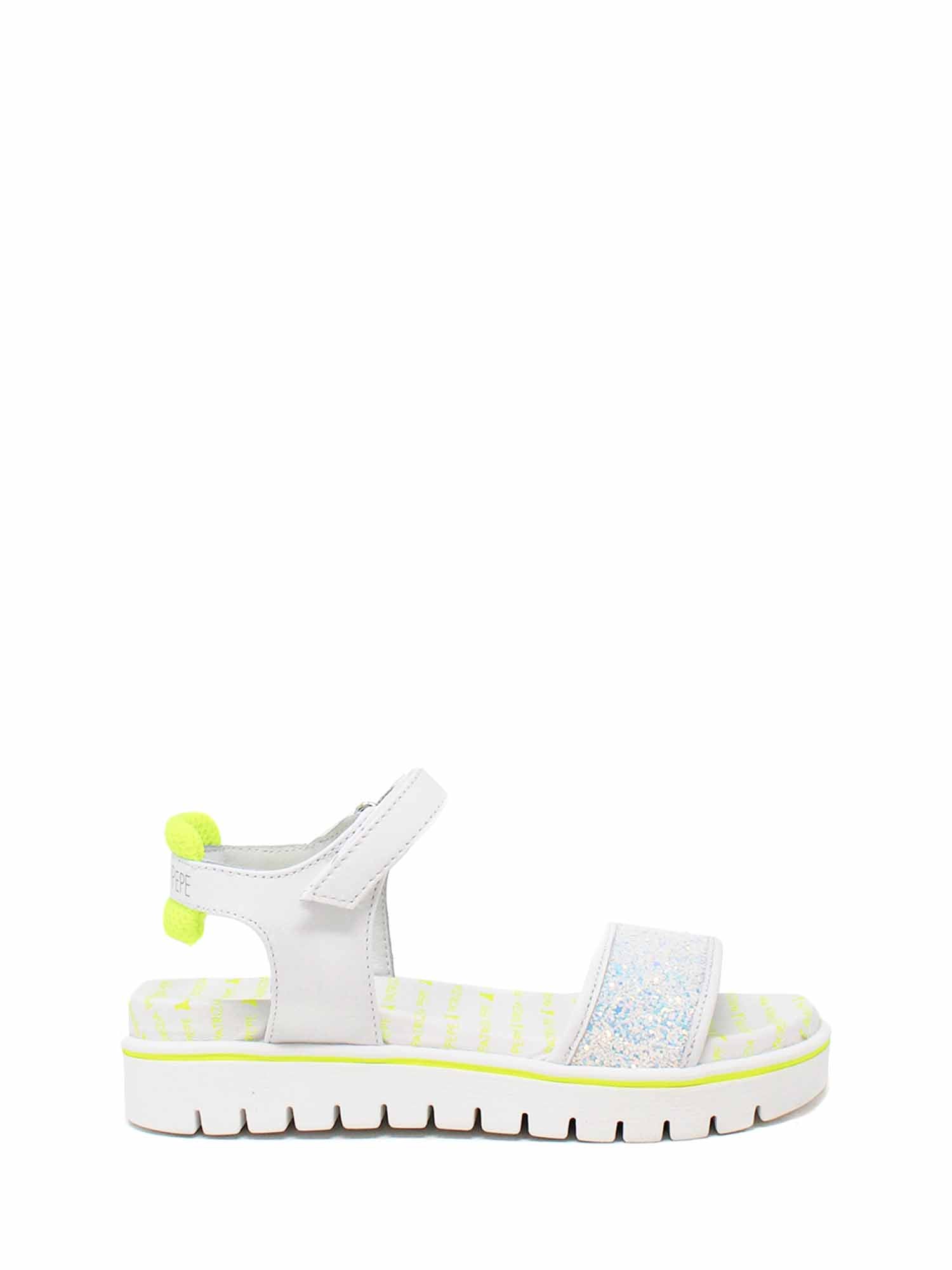 Sandali con strappi Bianco Giallo Patrizia Pepe