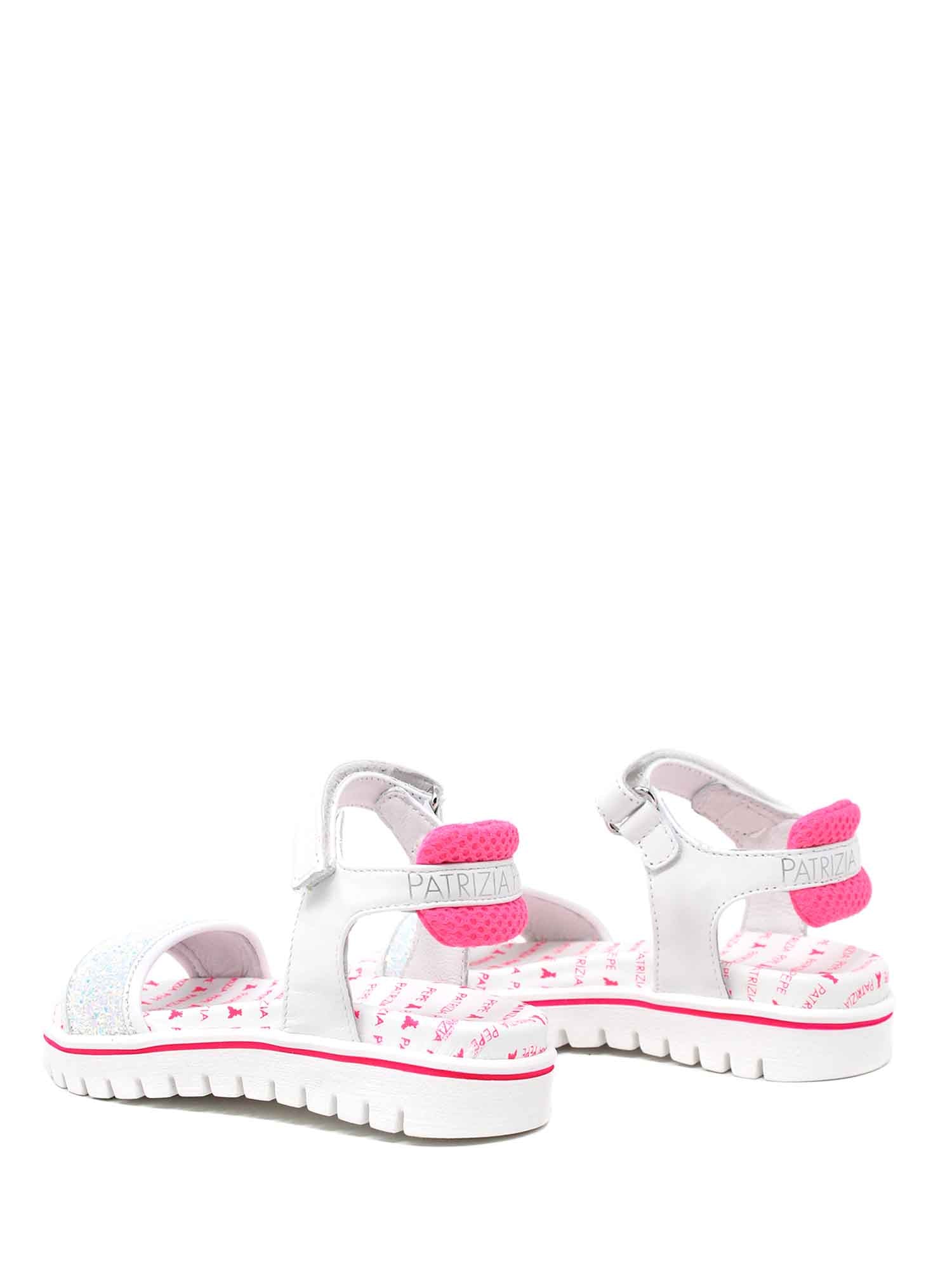 Sandali con strappi Bianco Rosa Patrizia Pepe