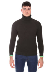 Maglie a collo alto Verde Gabardine