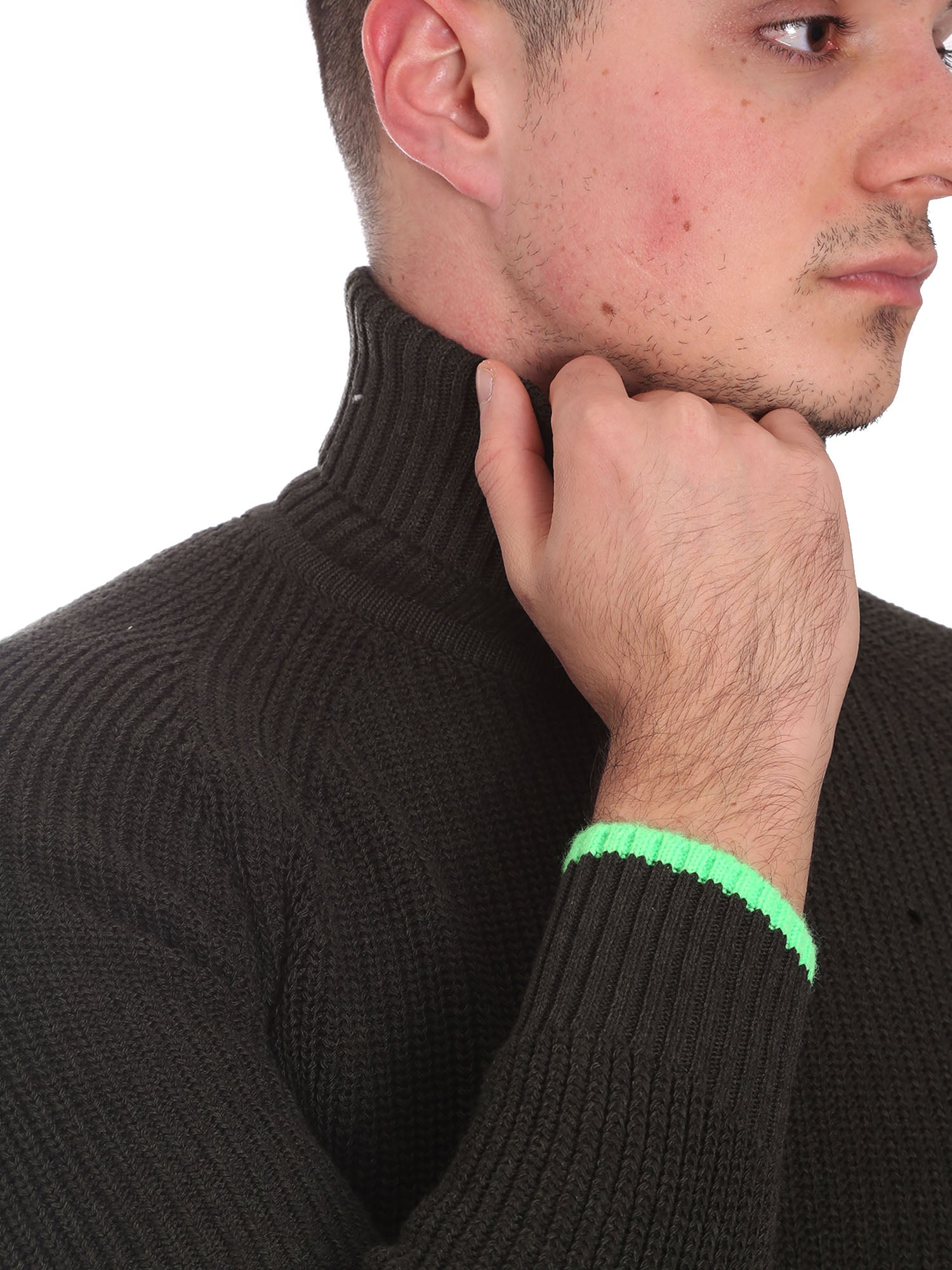 Maglie a collo alto Verde Gabardine