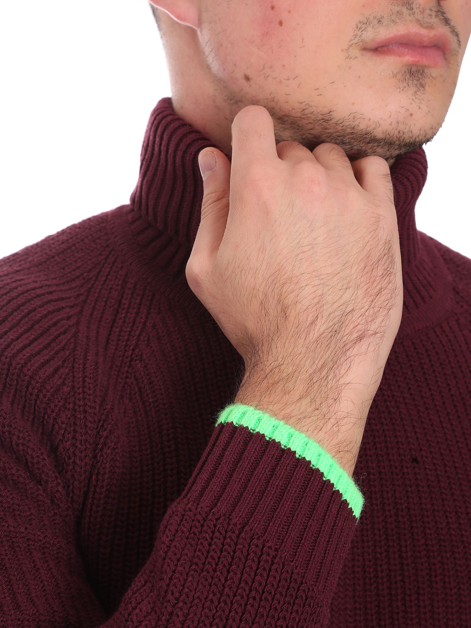 Maglie a collo alto Bordeaux Gabardine