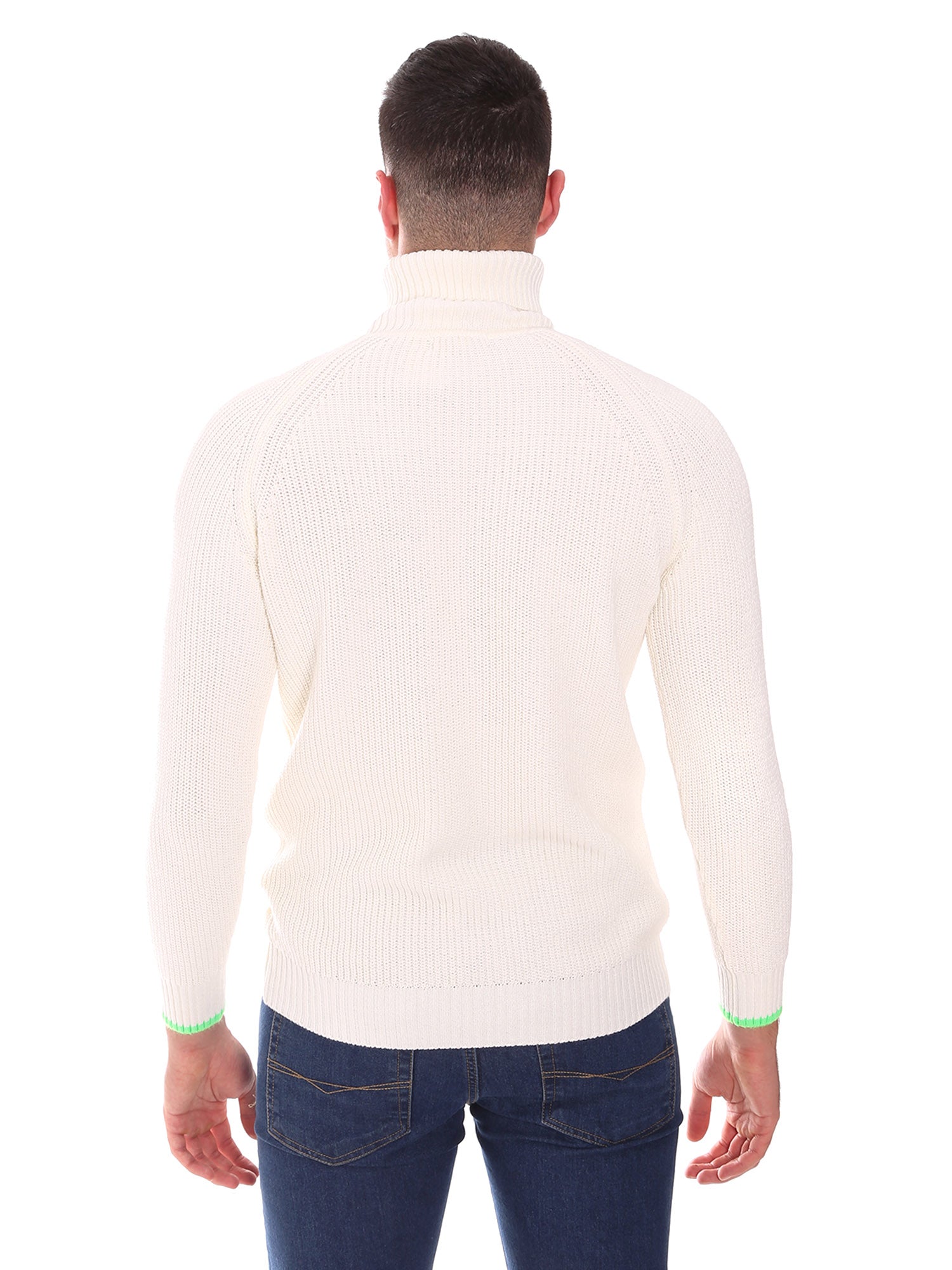 Maglie a collo alto Bianco Gabardine