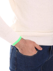 Maglie a collo alto Bianco Gabardine