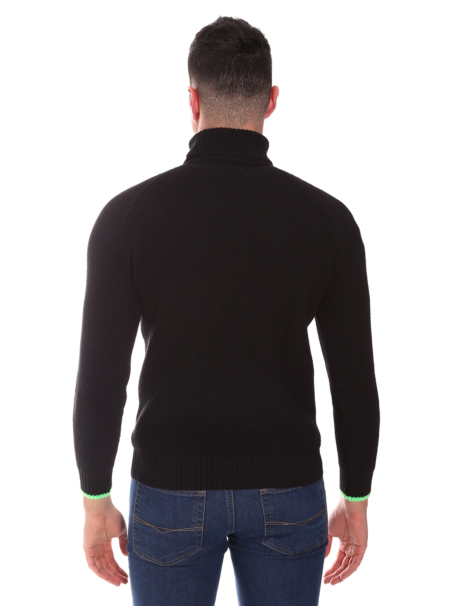 Maglie a collo alto Nero Gabardine