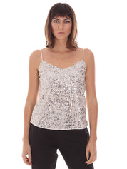 Top e canotte Argentato Jijil