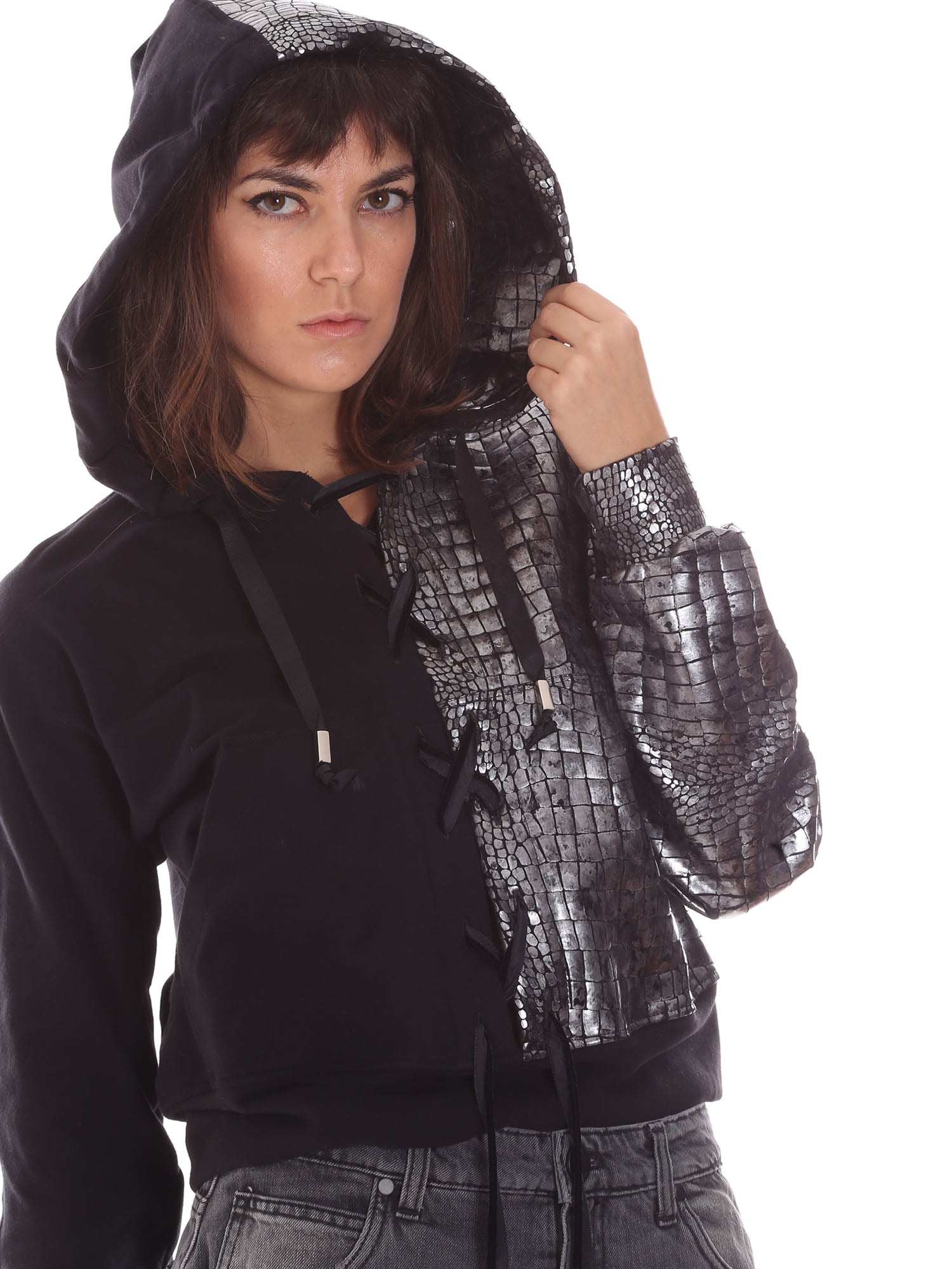 Felpe Nero Argento Jijil