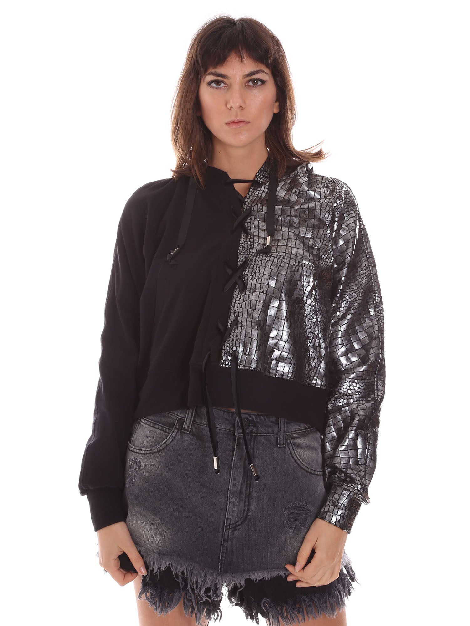 Felpe Nero Argento Jijil