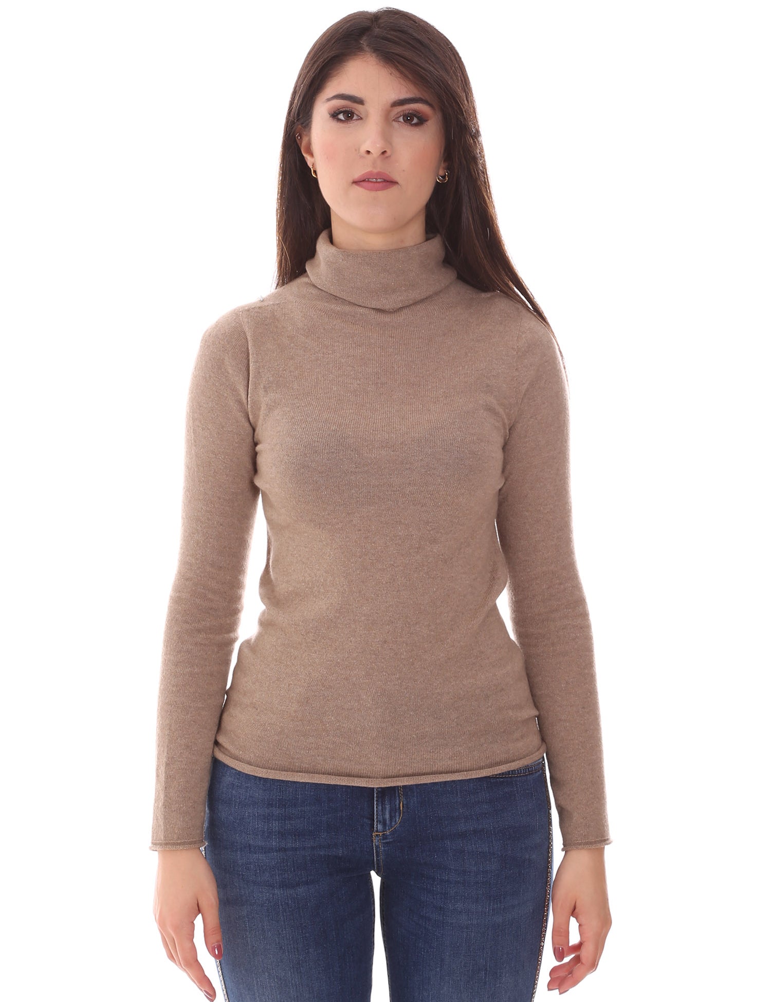 Maglie a collo alto Beige Pianura Studio