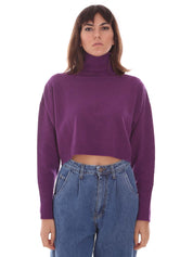 Maglie a collo alto Viola Pianura Studio