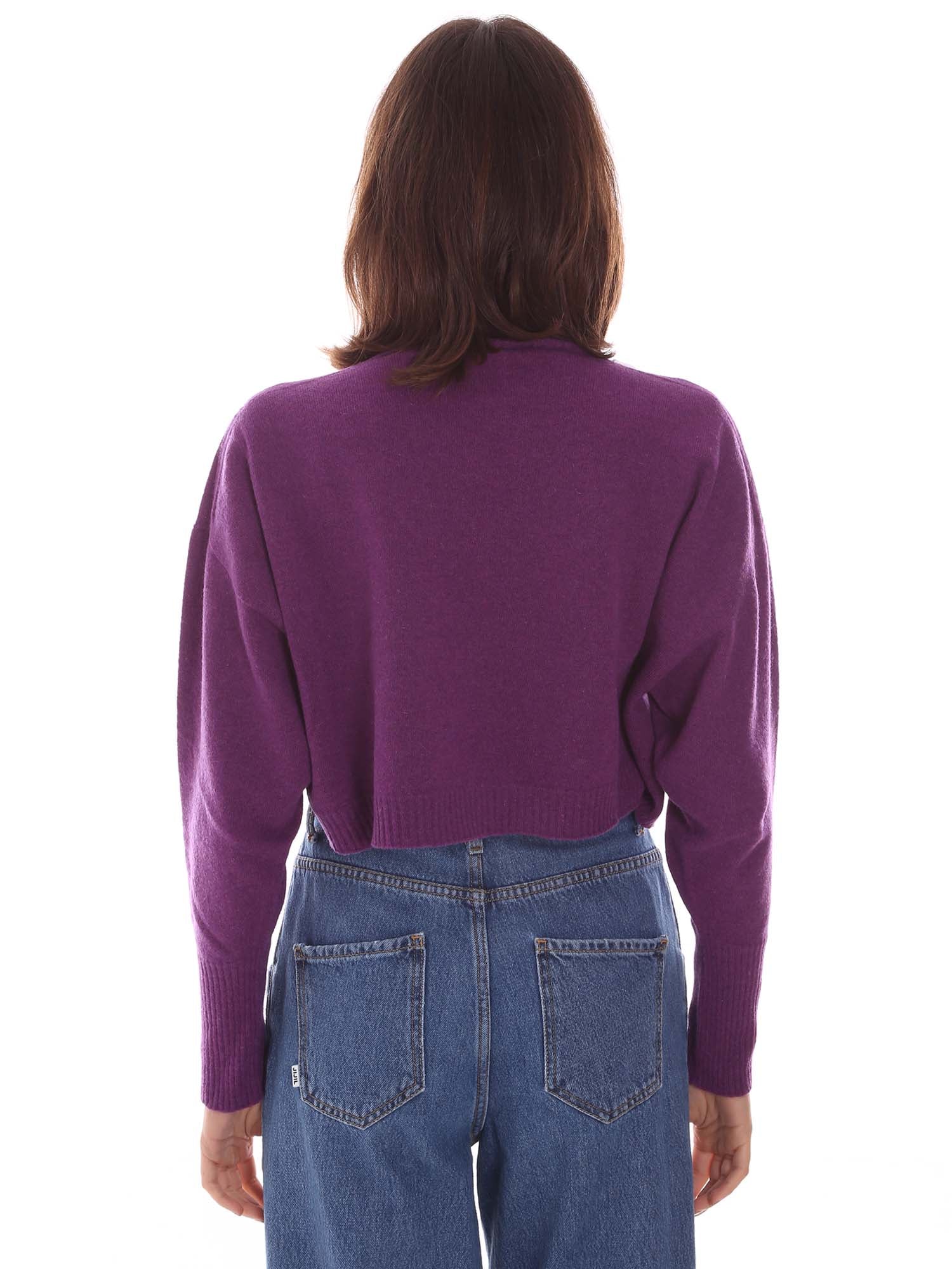 Maglie a collo alto Viola Pianura Studio