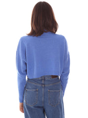 Maglie a collo alto Blu Chiaro Pianura Studio