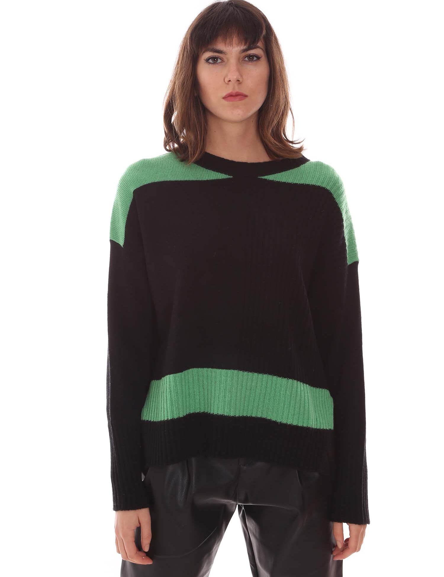 Maglioncini Nero Verde Pianura Studio