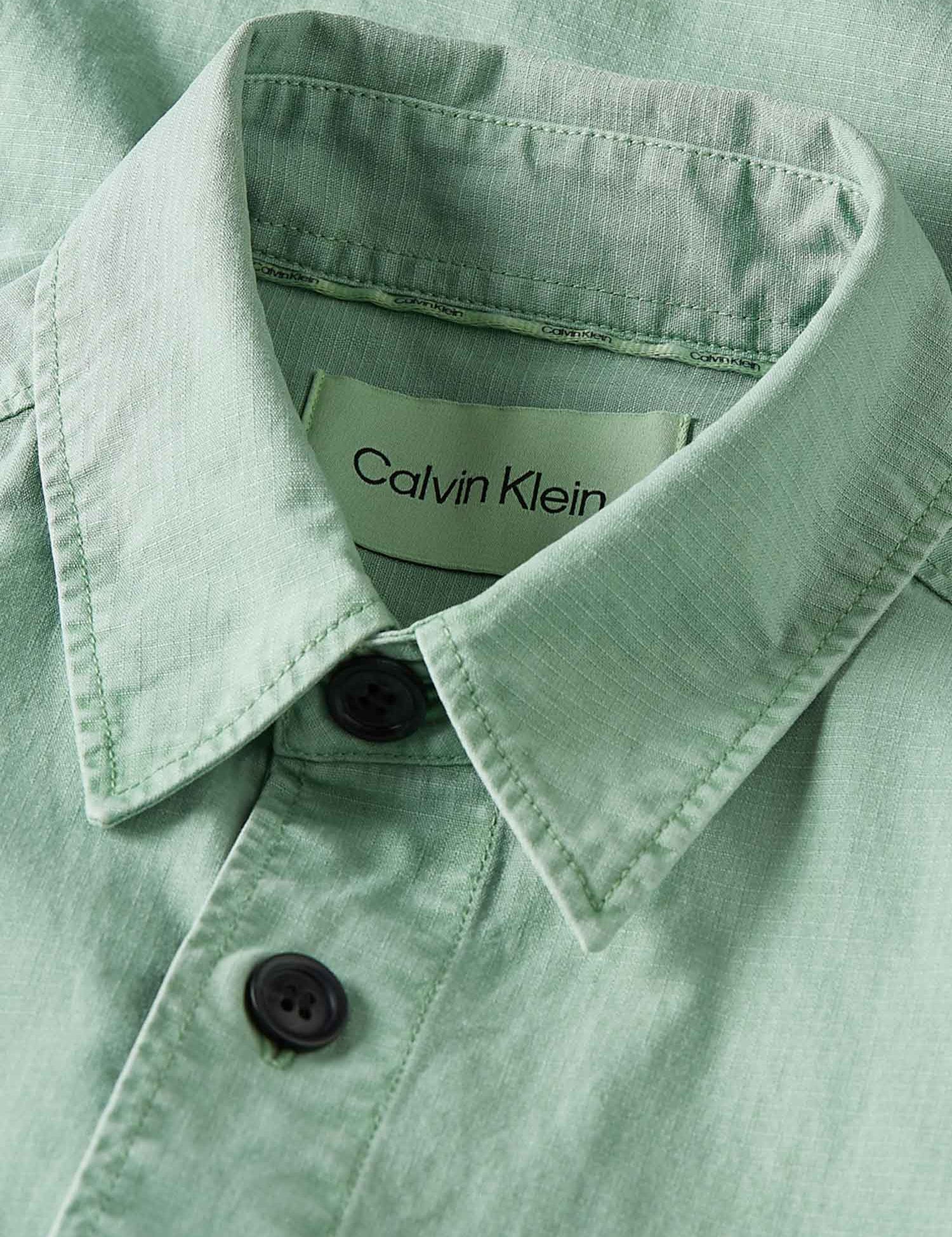 Camicie Verde Calvin Klein