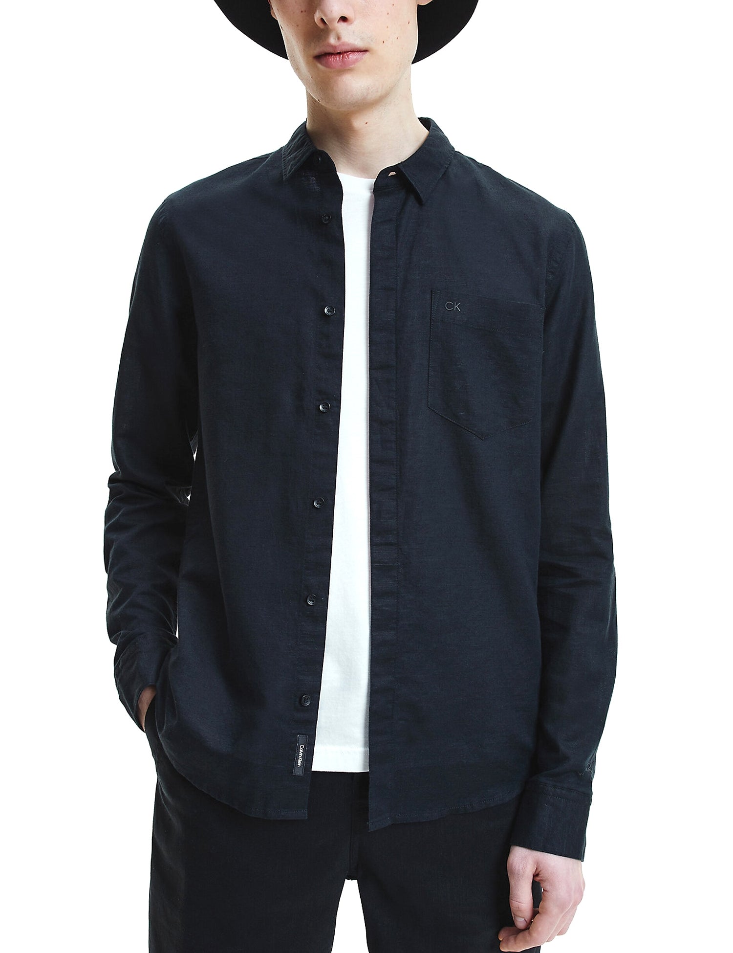 Camicie Nero Calvin Klein