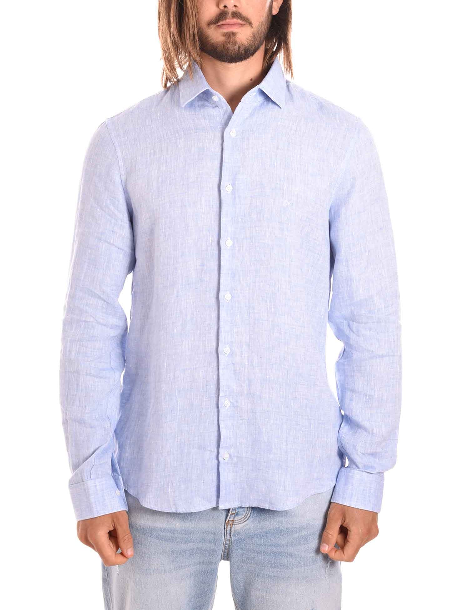 Camicie Blu Calvin Klein