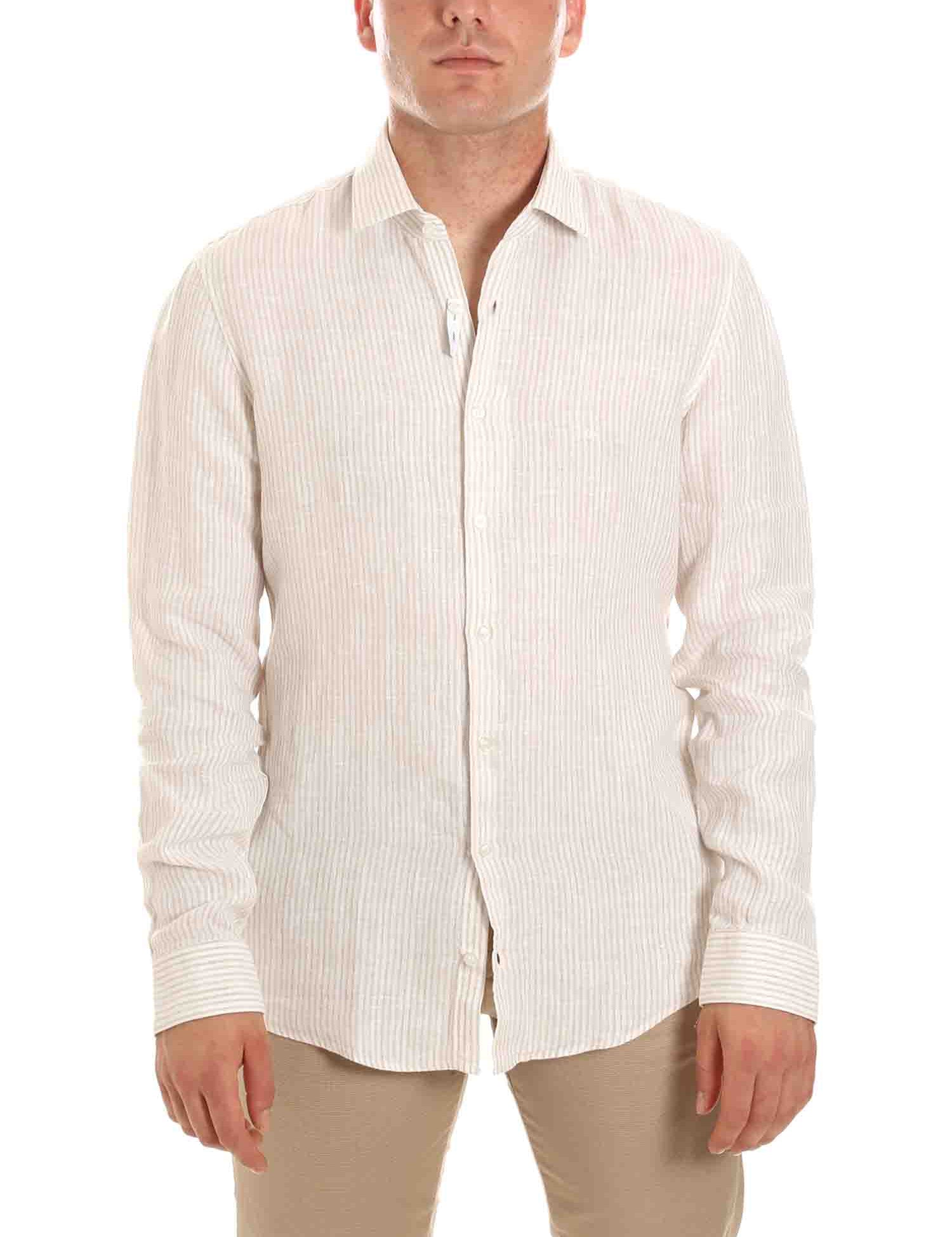 Camicie Bianco Beige Calvin Klein