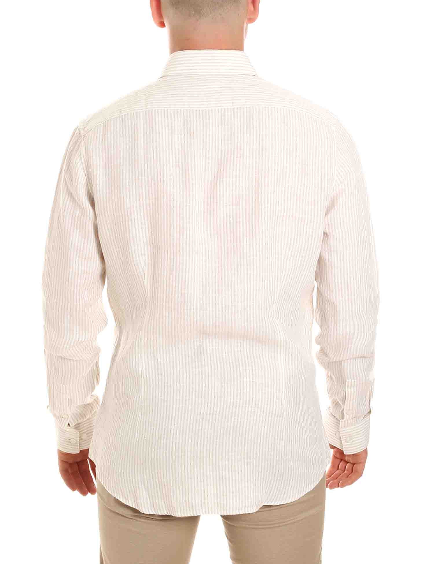 Camicie Bianco Beige Calvin Klein