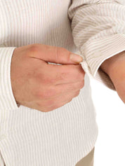 Camicie Bianco Beige Calvin Klein