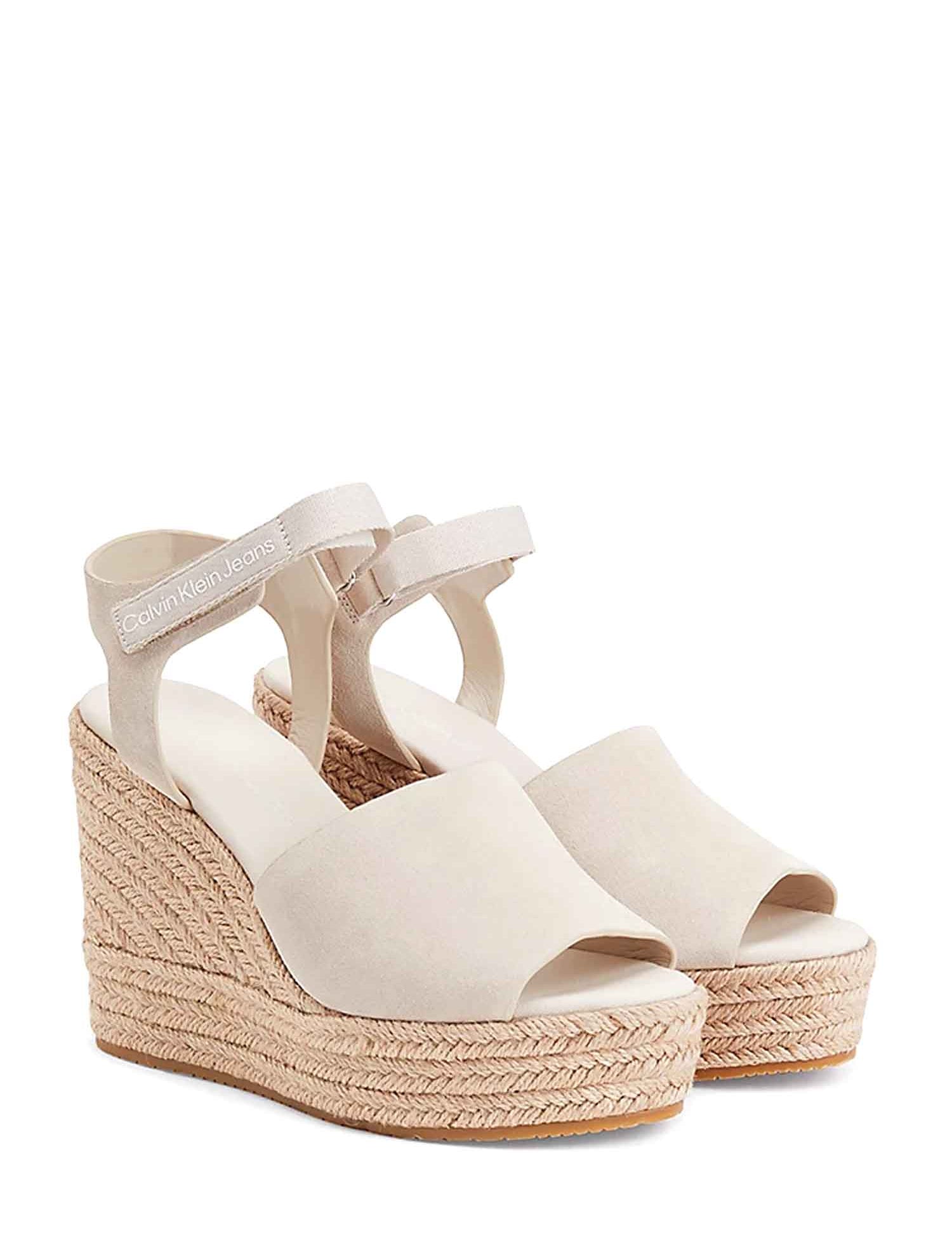 Sandali zeppa Beige Calvin Klein Jeans
