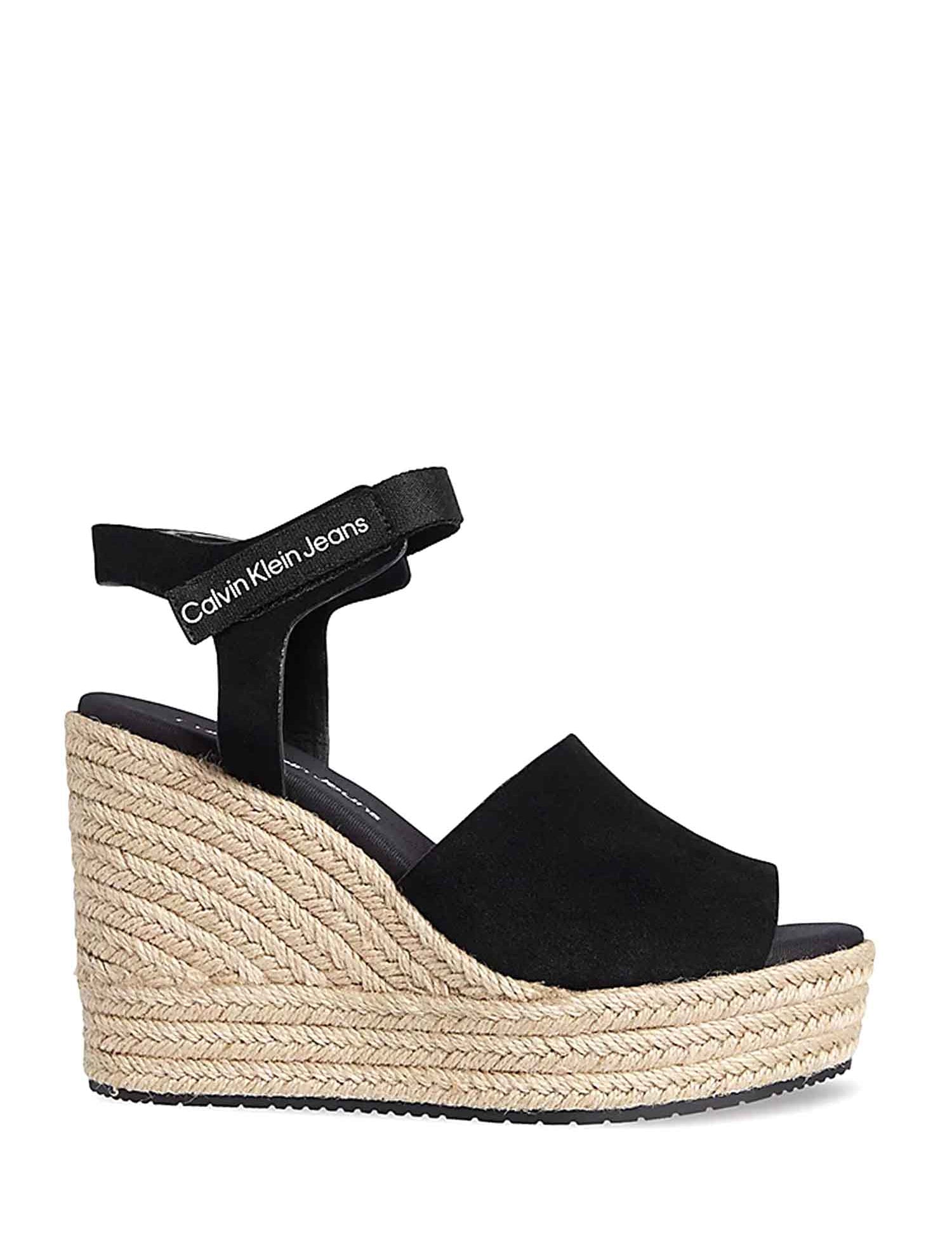Sandali zeppa Nero Calvin Klein Jeans