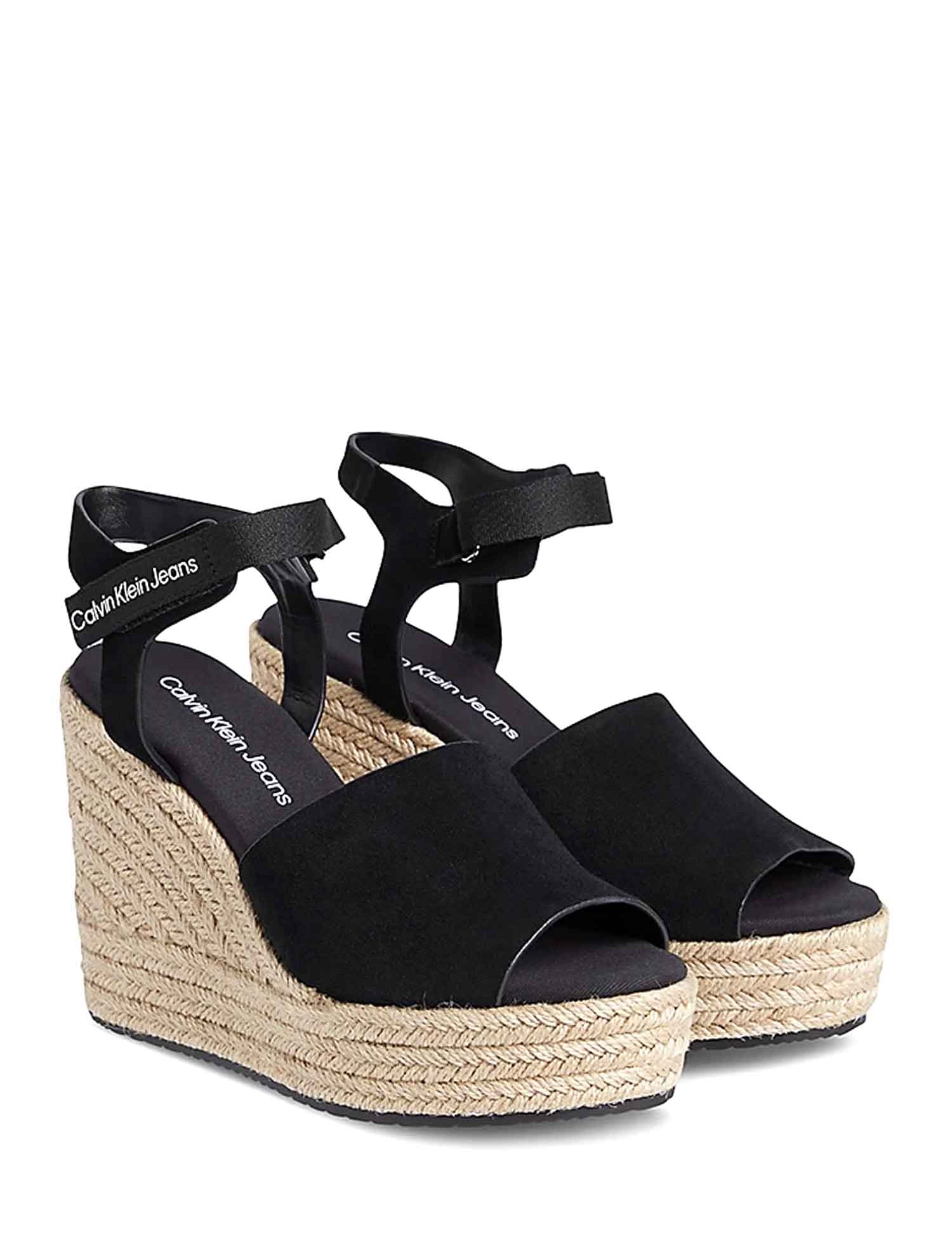 Sandali zeppa Nero Calvin Klein Jeans
