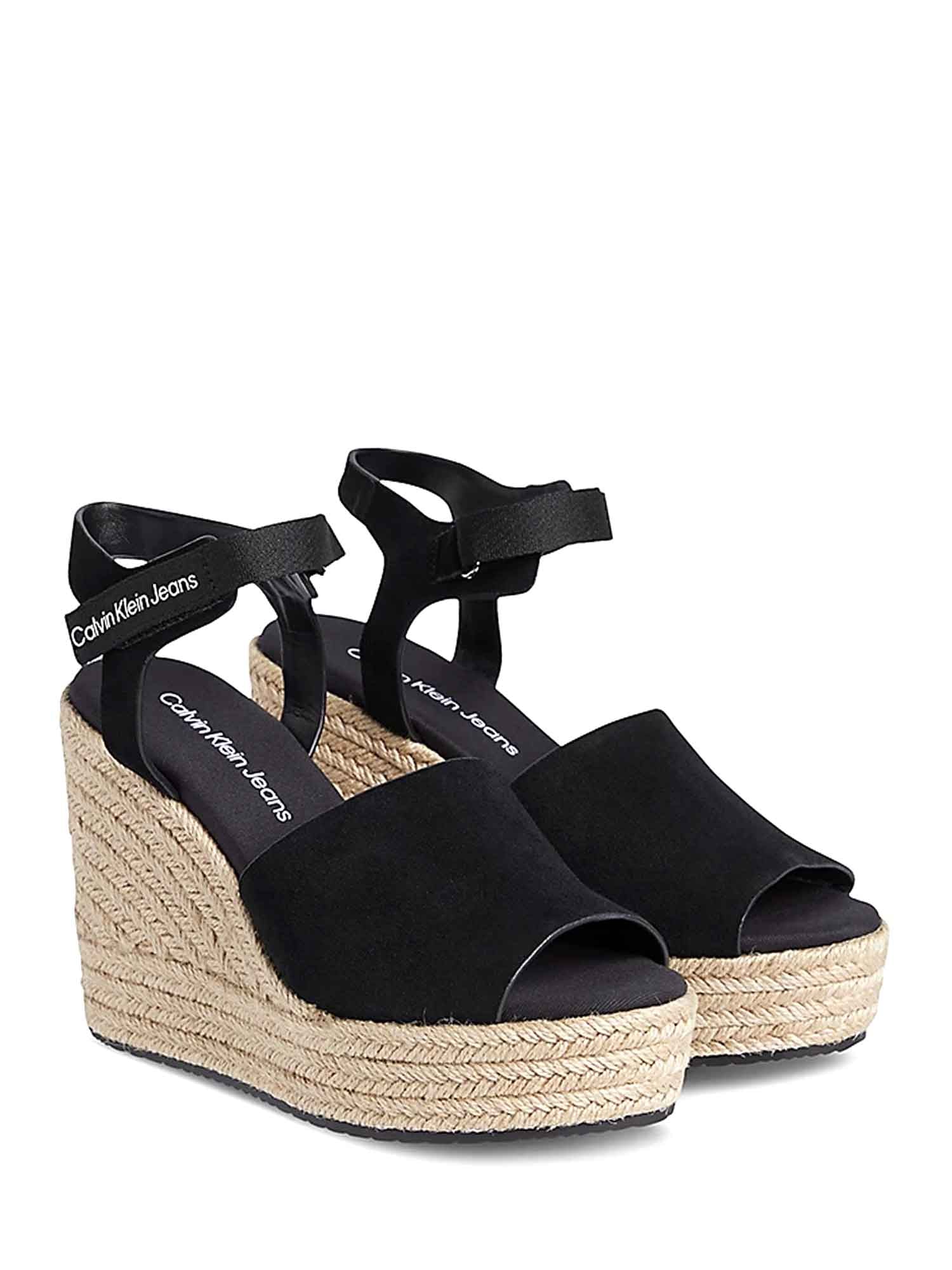 Sandali zeppa Nero Calvin Klein Jeans
