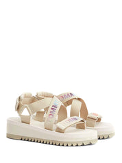 Sandali con strappi Beige Tommy Jeans