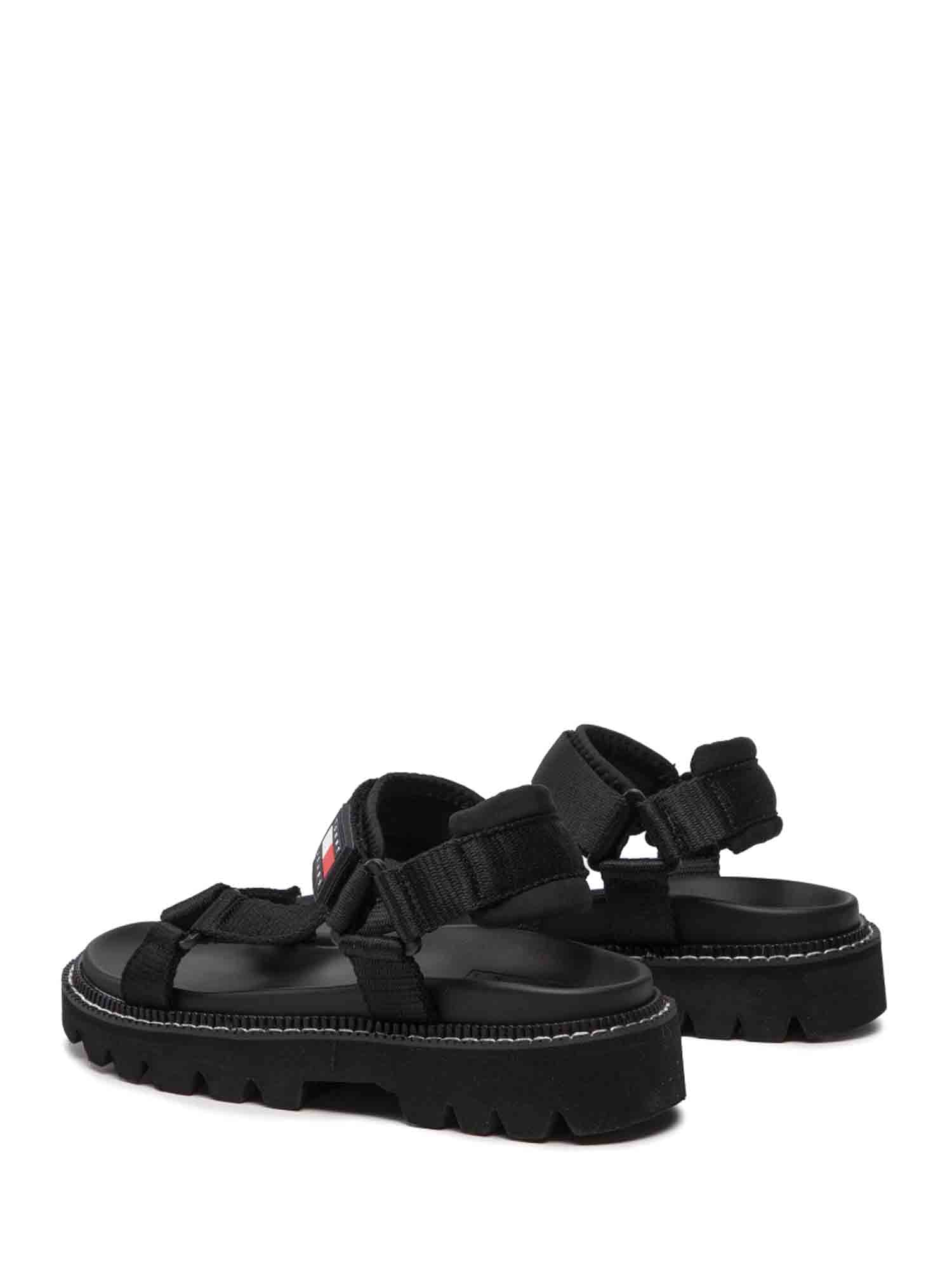 Sandali con strappi Nero Tommy Jeans