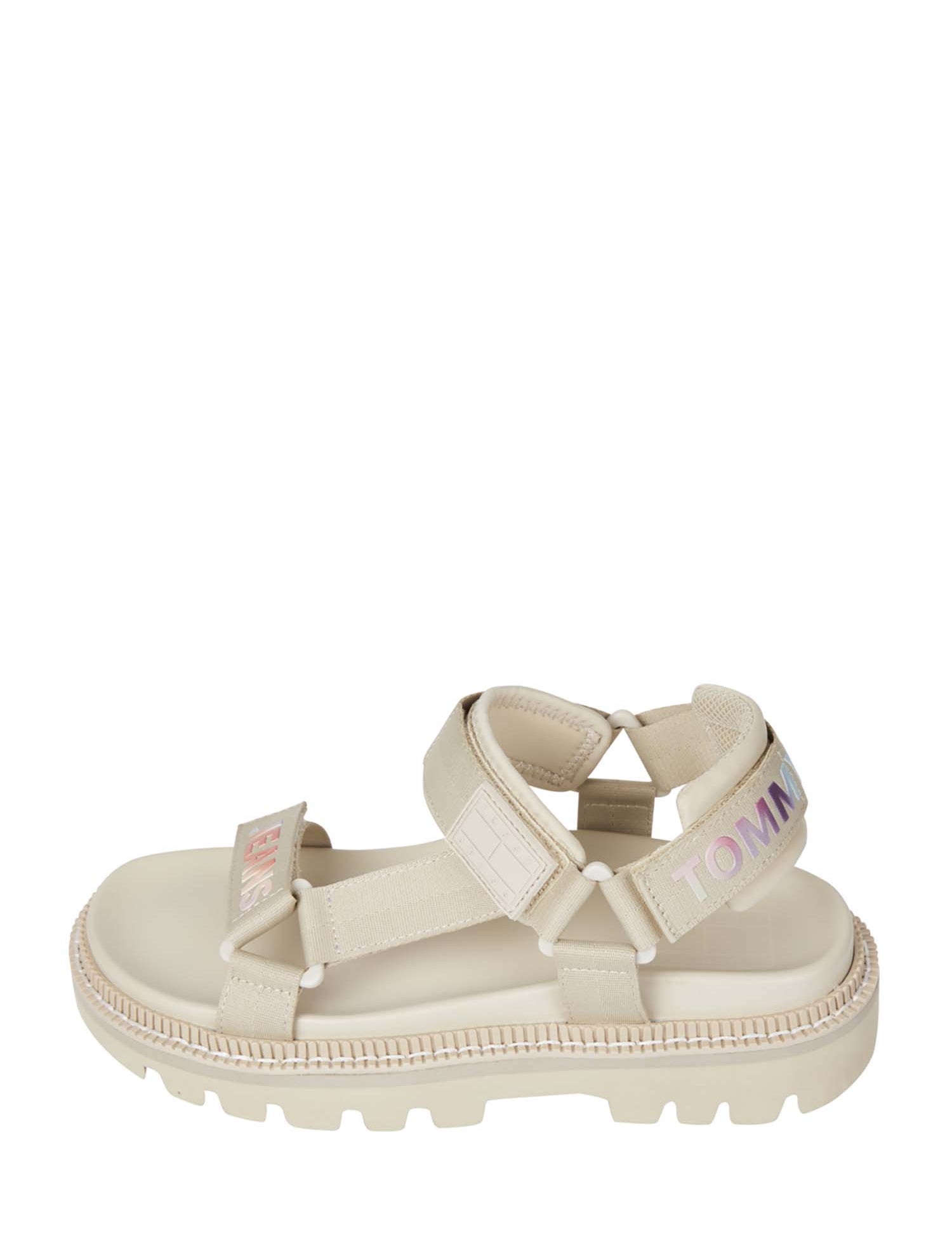 Sandali con strappi Beige Tommy Jeans