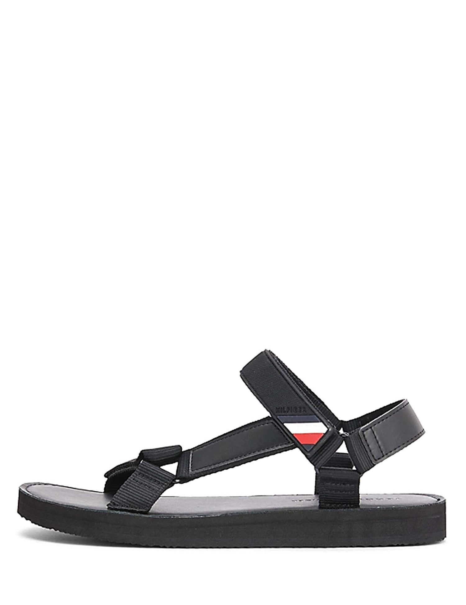 Sandali con strappi Nero Tommy Hilfiger