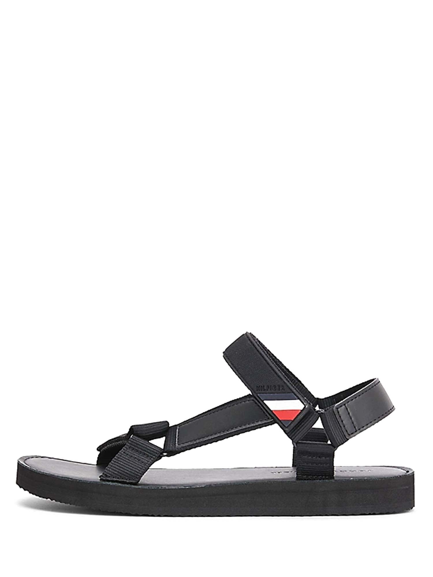 Sandali con strappi Nero Tommy Hilfiger