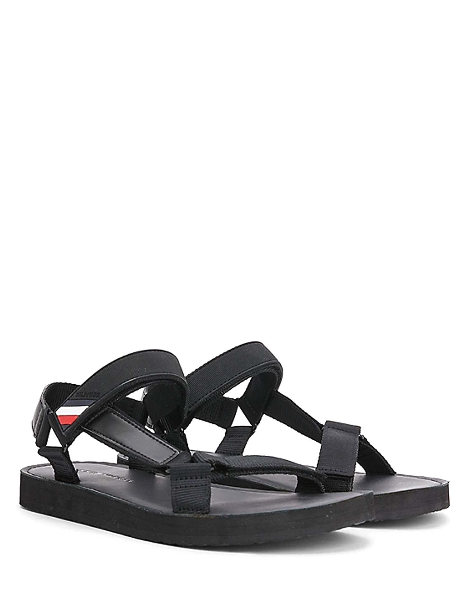 Sandali con strappi Nero Tommy Hilfiger
