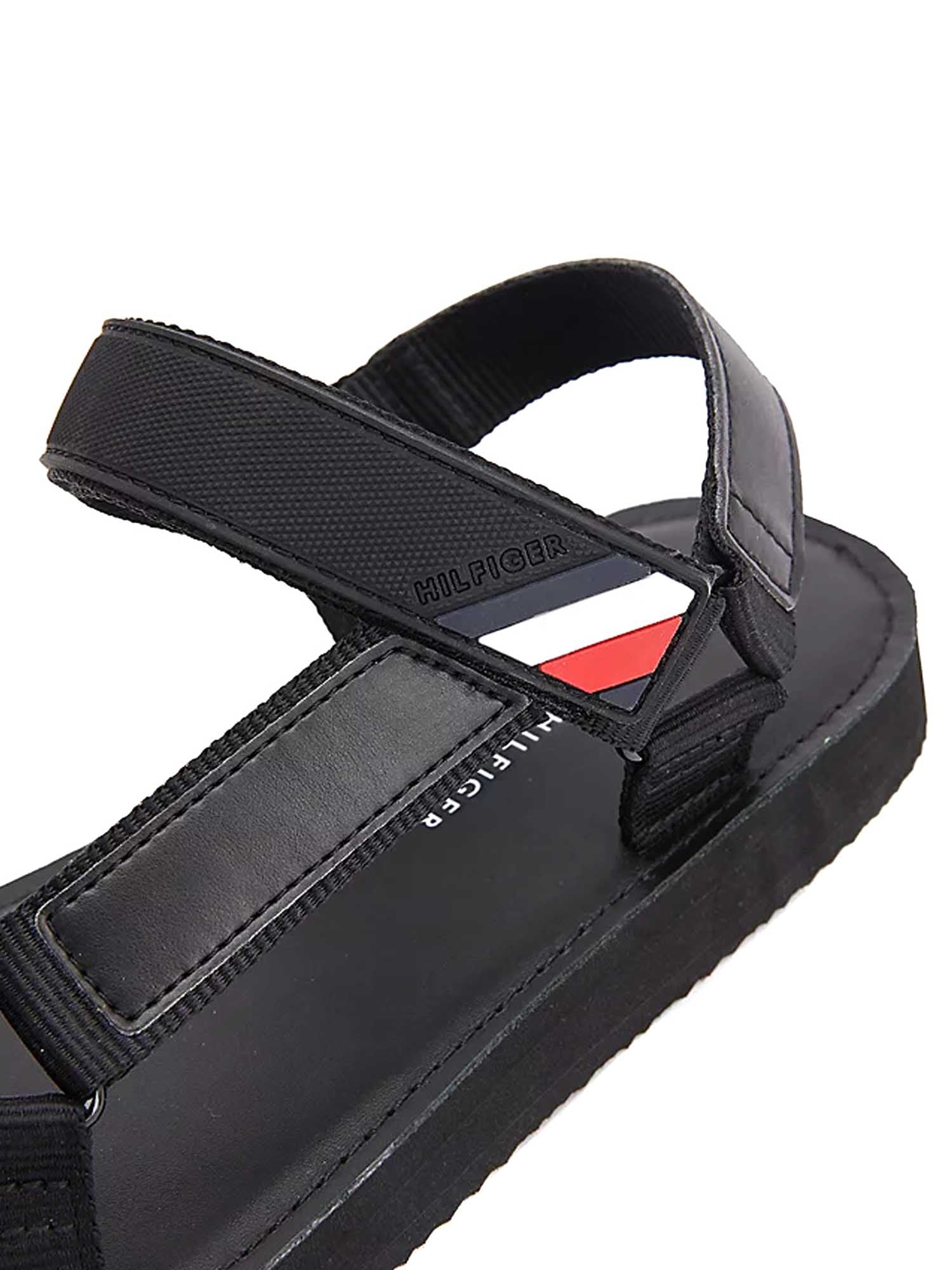 Sandali con strappi Nero Tommy Hilfiger