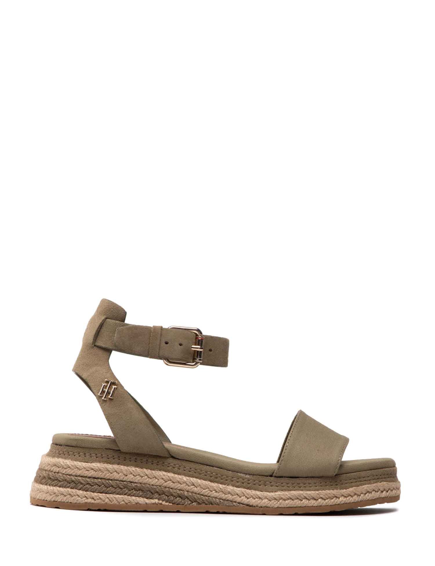 Sandali zeppa Verde Tommy Hilfiger