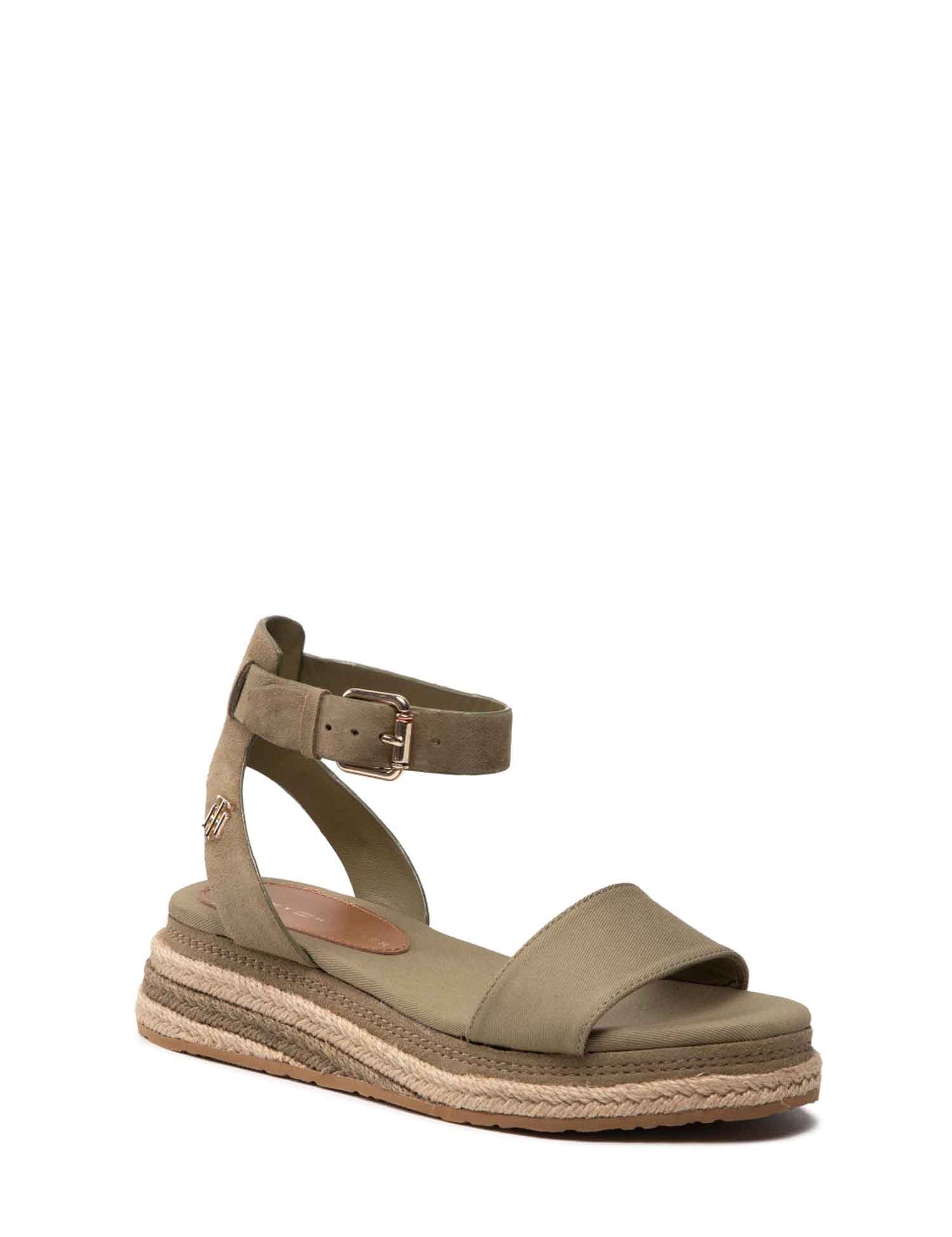 Sandali zeppa Verde Tommy Hilfiger