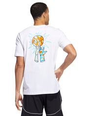 T-shirt Bianco Adidas Performance