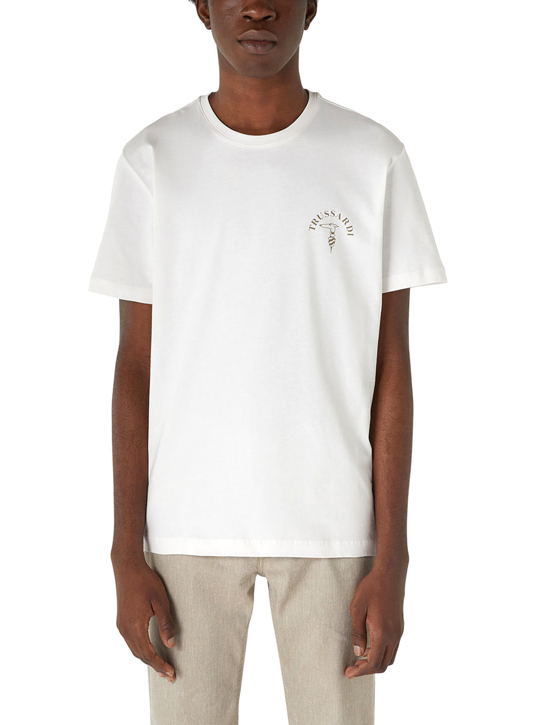 T-shirt Bianco Trussardi Jeans