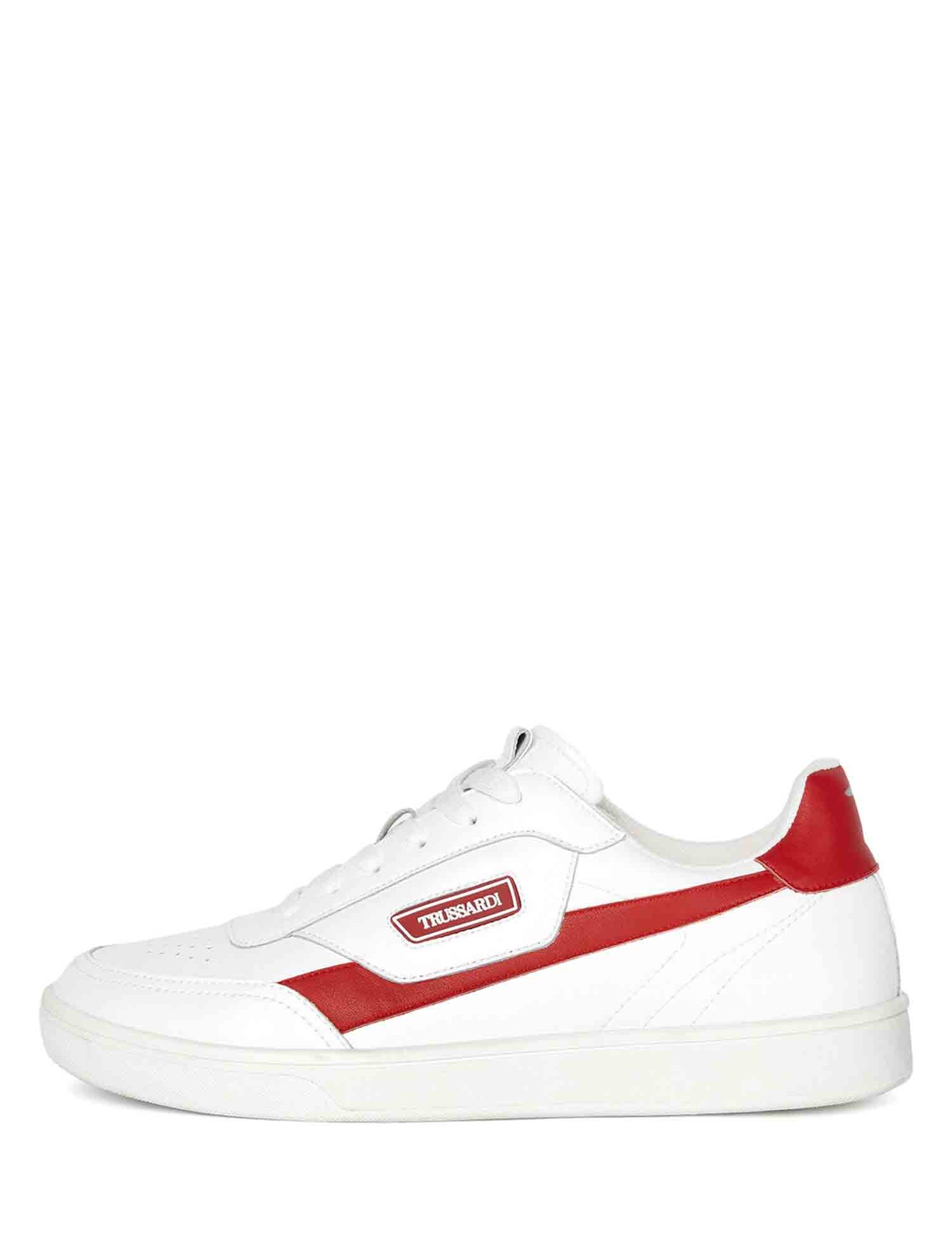 Sneakers Bianco Rosso Trussardi Jeans