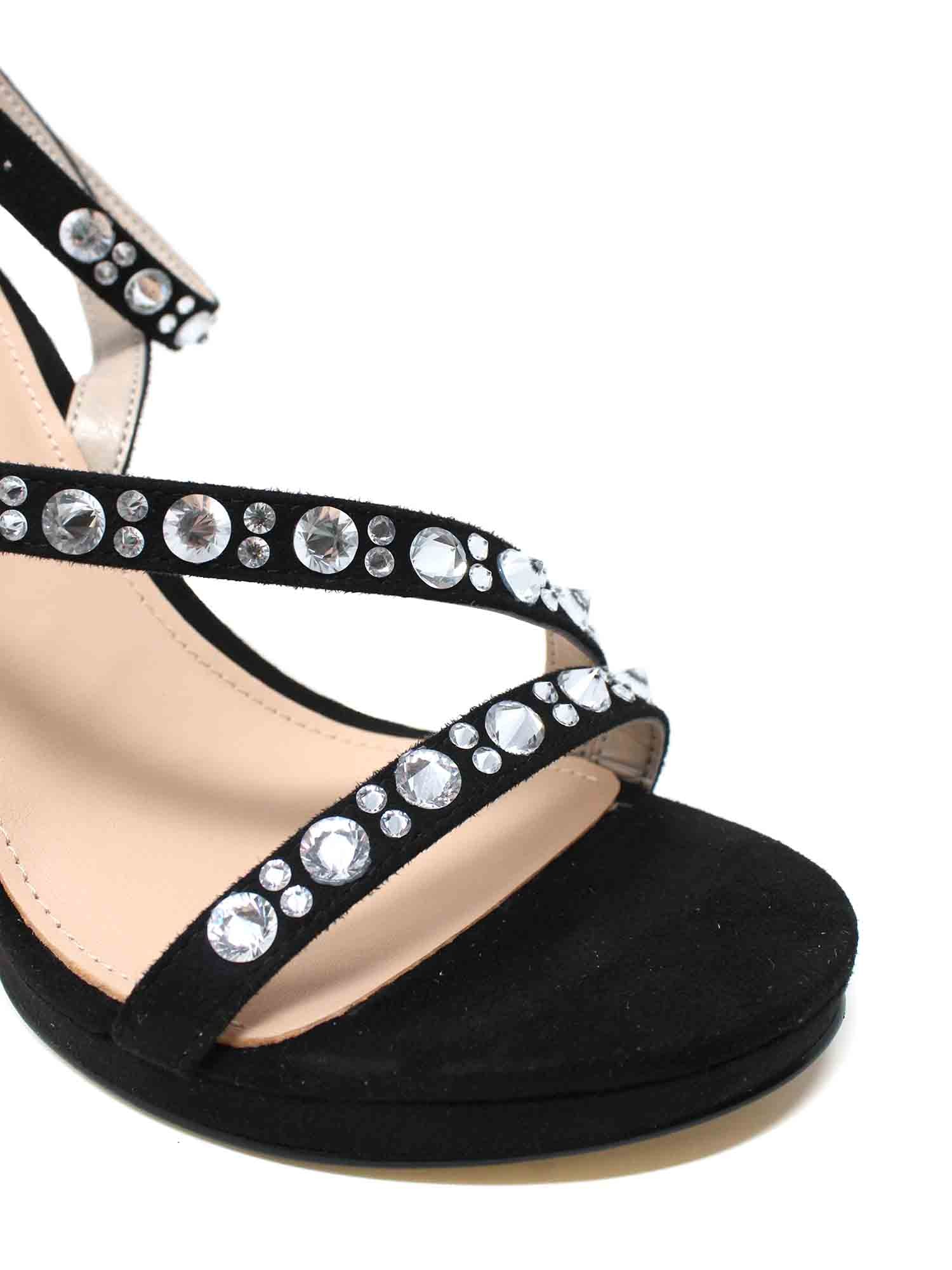 Sandali GUESS Dawsin Donna – Con Plateau, Nero, Taglia 39.5 EU, Punta Quadrata, Altezza 7,5 Cm