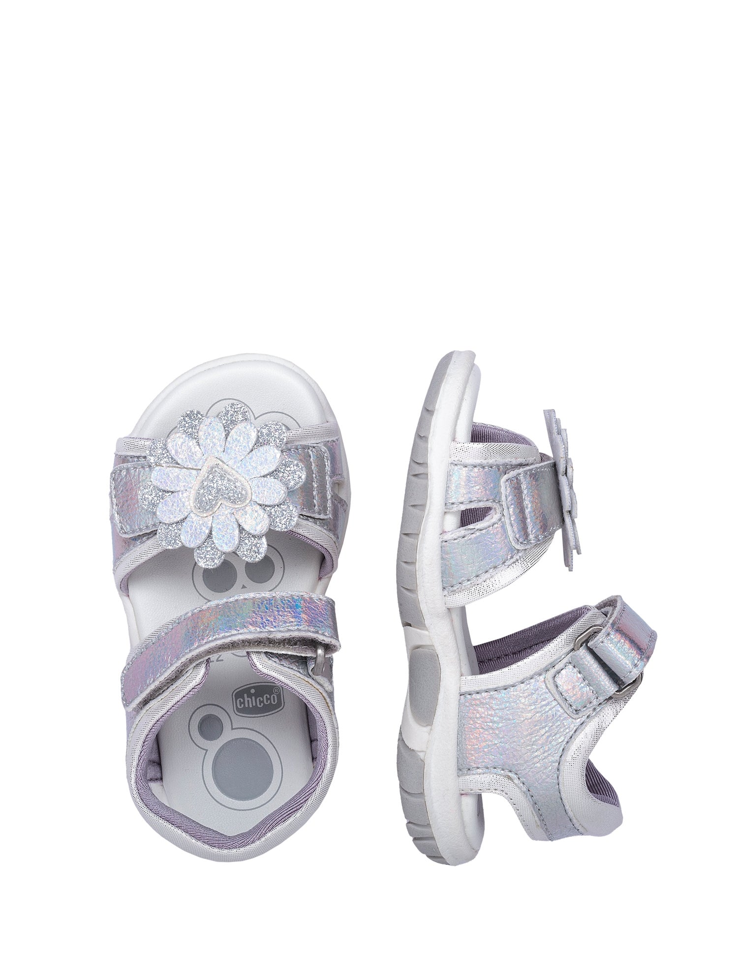 Sandali con strappi Argentato Chicco