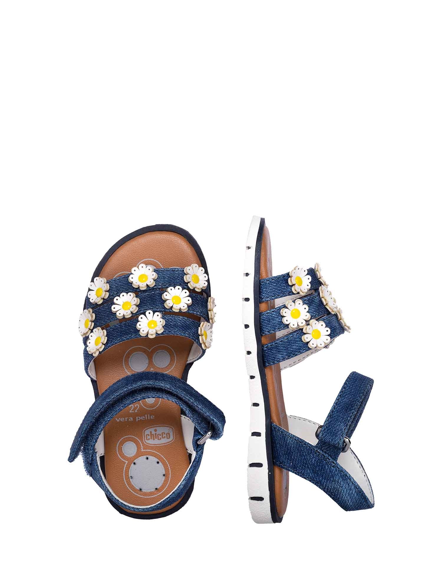 Sandali con strappi Blu Chicco