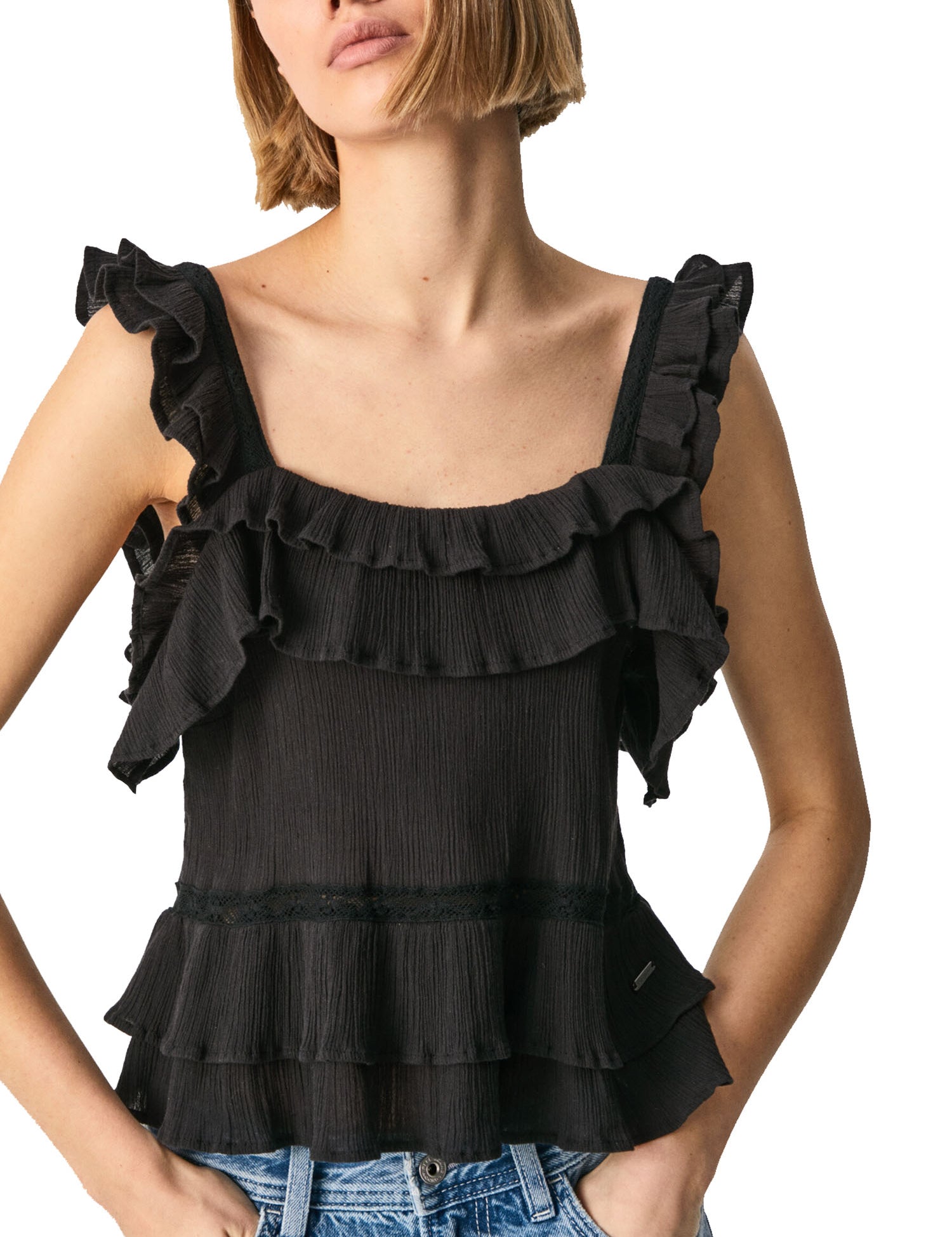 Top e canotte Nero Pepe Jeans