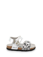 Sandali con strappi Argentato Grunland Junior