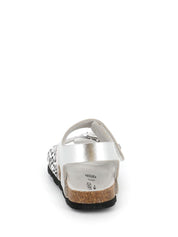 Sandali con strappi Argentato Grunland Junior