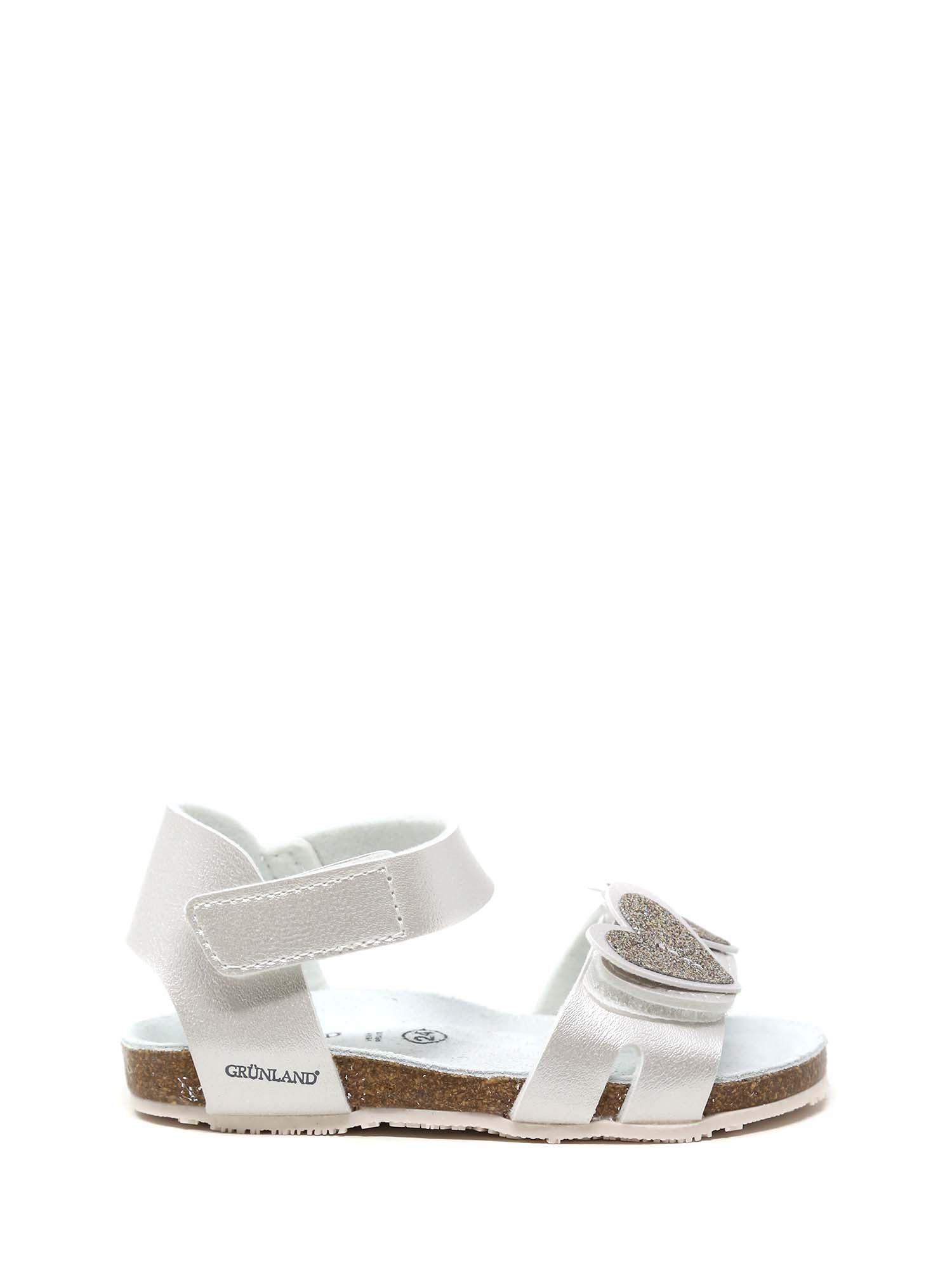 Sandali con strappi Argentato Grunland Junior