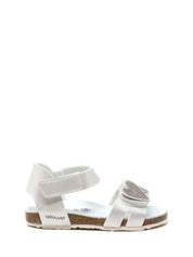 Sandali con strappi Argentato Grunland Junior